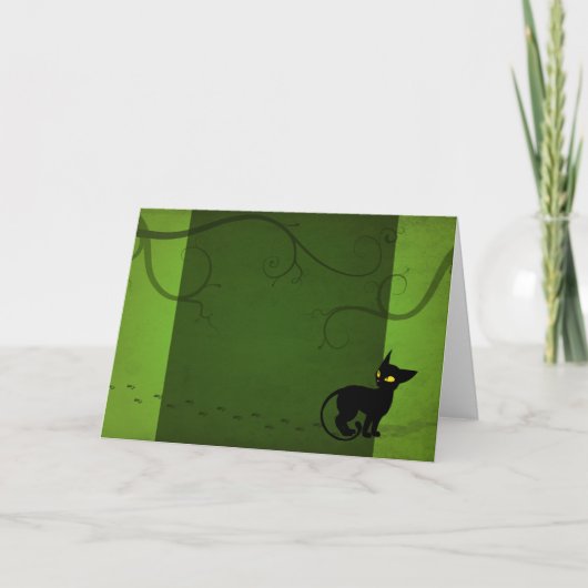 ジンクスは挨拶状を散歩します カード (正面)