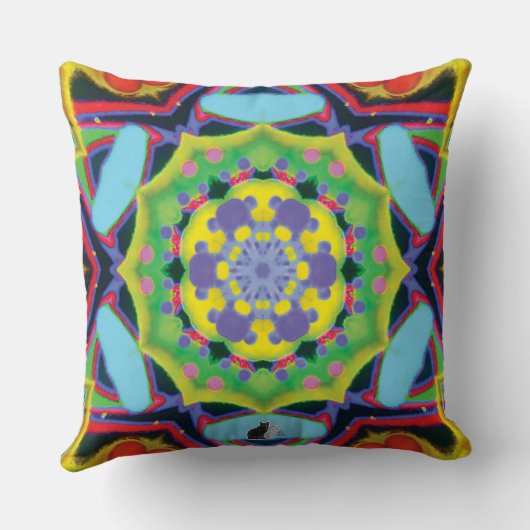 ジンクス万華鏡のように千変万化するパターン枕 クッション (裏面)