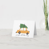 ジンクルザーズかわいい折り畳みクリスマス空白の カード (正面)