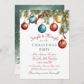 ジンクル＆ミンゴルのクリスマスパーティー招待状 招待状 (正面/裏面)