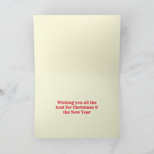 ジングルおもしろいの雄牛クリスマスカード カード (内部)