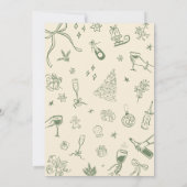 ジングルお洒落とミングル招待状ホリデー 招待状 (裏面)