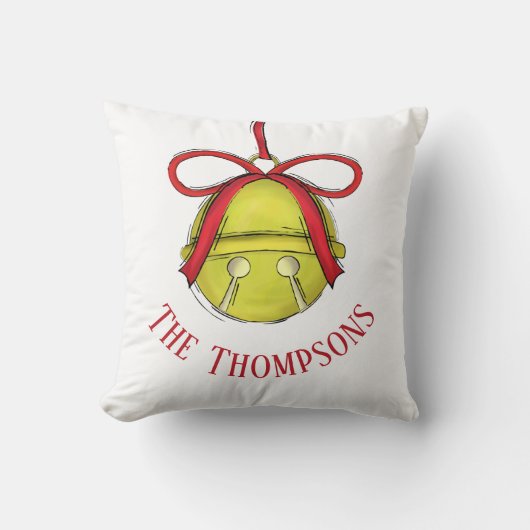 ジングルお洒落オーナメントかわいいホリデークリスマス クッション (正面)