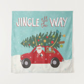 ジングルずっと|サンタ車 タペストリー (正面(横))