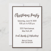 ジングルとクリスマスバセット犬を混ぜる 招待状 (裏面)