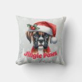 ジングルとボクサーの犬の喜び クッション (正面)