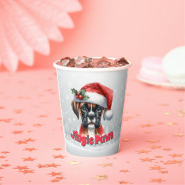 ジングルとボクサーの犬の喜び 紙コップ