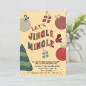 ジングルとミングルカラフルオーナメントホリデイ 招待状 (スタンド正面)