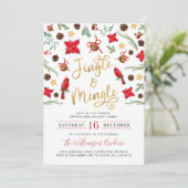ジングルとミングルクリスマスパーティの招待状 招待状 (スタンド正面)