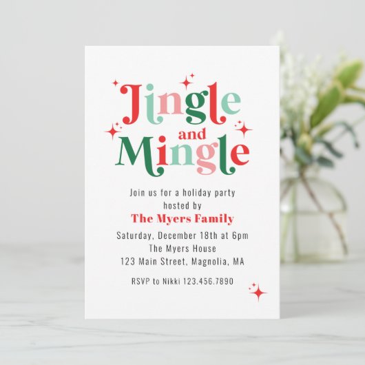 ジングルとミングルクリスマスパーティー 招待状 (スタンド正面)