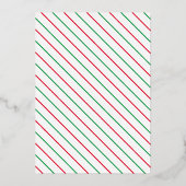 ジングルとミングルクリスマスブライダルシャワー 箔招待状 (裏面)