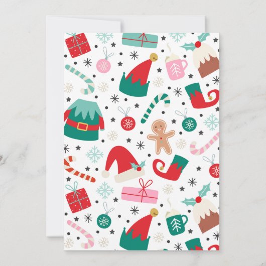 ジングルとミングルクリスマスホリデーパーティー 招待状 (裏面)