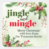 ジングルとミングルクリスマスホリデー スクエアシール (正面)