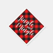 ジングルとミングルバッファロープリドホリデーパーティー スタンダードカクテルナプキン (角)