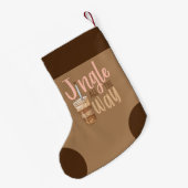 ジングルのすべての方法のキッズパーソナライズされた スモールクリスマスストッキング (裏面 (吊り時))