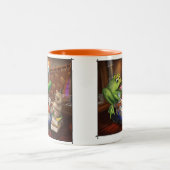 ジングルのジングル少し格言のカエルおよびマウスのマグ ツートーンマグカップ (中央)