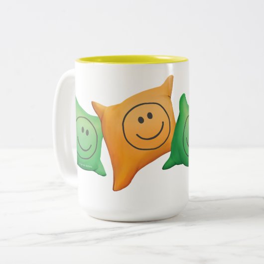 ジングルのジングル少し格言のジャンボマグ ツートーンマグカップ (正面左)