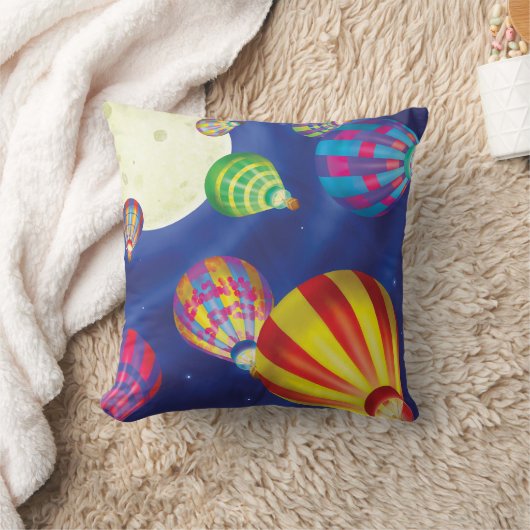 ジングルのジングル少し格言の熱気の気球の枕 クッション (ブランケット)