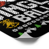 ジングルのボール醜いクリスマスクールパジャマスポーツX-Ma ポスター (角)