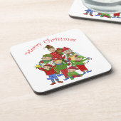 ジングルの小妖精や小人(1つを置いて下さい) コースター (左側)