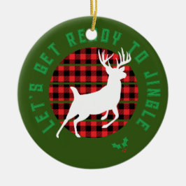 「ジングルの準備をしよう」クリスマス セラミックオーナメント