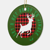 「ジングルの準備をしよう」クリスマス セラミックオーナメント (左)