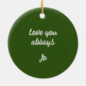 「ジングルの準備をしよう」クリスマス セラミックオーナメント (裏面)