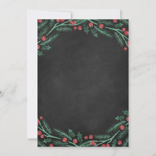 ジングルをチョークで書き、休日のパーティの招待状を混ぜて下さい 招待状 (裏面)