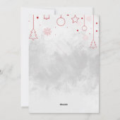 ジングルエレガントベルフローラホリデークリスマスパーティー シーズンカード (裏面)