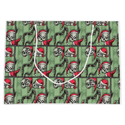 ジングルスカルポップ・アートのゴシック ラージペーパーバッグ (正面)