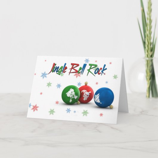 ジングルベルのロックのクリスマスカード シーズンカード (正面)