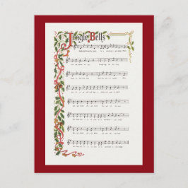ジングルベルの楽譜 シーズンポストカード