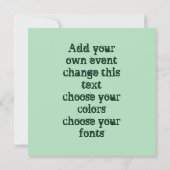 ジングルベルリダンサー 招待状 (裏面)