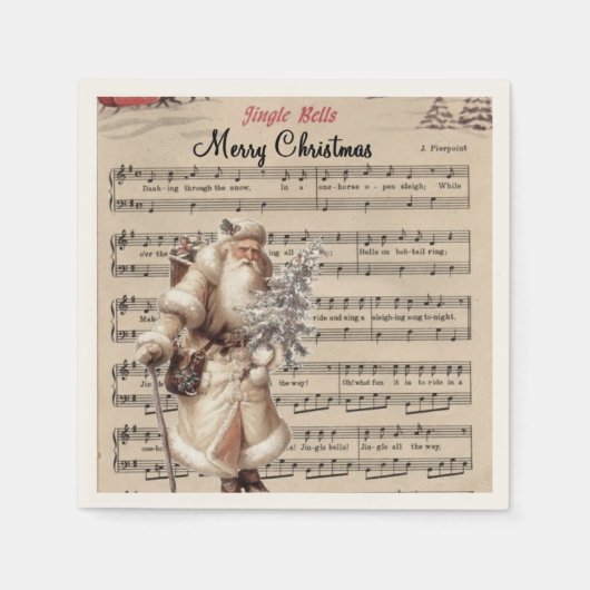 ジングルベル紙ナプキン スタンダードカクテルナプキン (正面)
