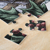 "ジングルベル"のクリスマスの休日のトナカイの芸術 ジグソーパズル (側面)