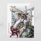 「ジングルベル」クリスマストナカイのはがき シーズンポストカード (正面/裏面)