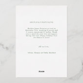 ジングルベル タイニートゥーズ フォト ベイビー アナウンスメント (裏面)