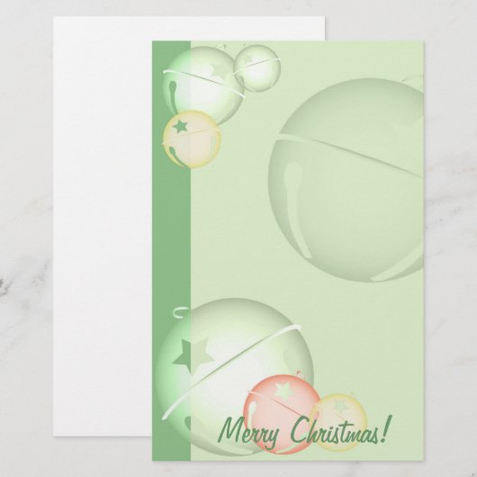 ジングルベル 便箋 (正面/裏面)