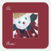 ジングル熊 スクエアシール (正面)