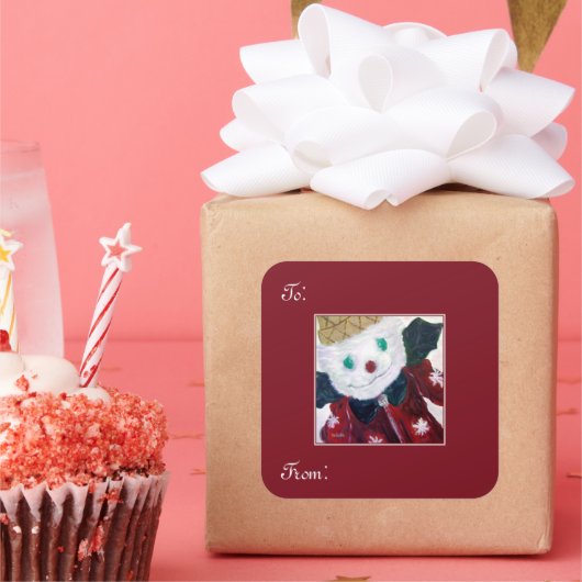 ジングル熊 スクエアシール (パーティー)