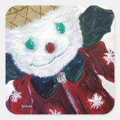 ジングル熊 スクエアシール (正面)