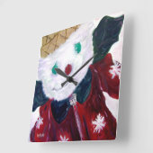 ジングル熊 スクエア壁時計 (傾斜)