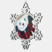 ジングル熊 スノーフレークピューターオーナメント (右)