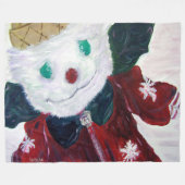 ジングル熊 フリースブランケット (正面(横))