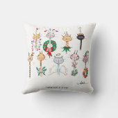 ジングル猫のクリスマスの枕 クッション (裏面)