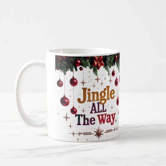 ジングル・オール・ザ・ウェイ クリスマスクラシックマグ コーヒーマグカップ (左)