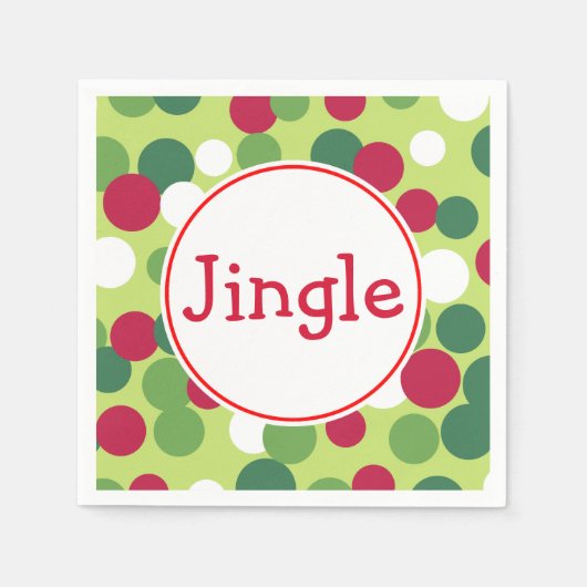 ジングル クリスマス ナプキン スタンダードカクテルナプキン (正面)
