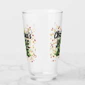 ジングル・ジュースおもしろい・パーソナライズされたクリスマスビール タンブラーグラス (左)