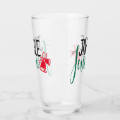 ジングル・ジュース |おもしろいクリスマス酒のユーモア タンブラーグラス (左)