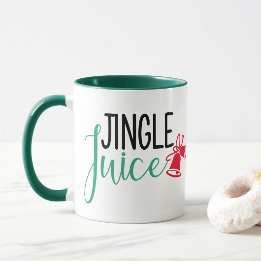 ジングル・ジュース |おもしろいクリスマス酒のユーモア マグカップ (ドーナツ)